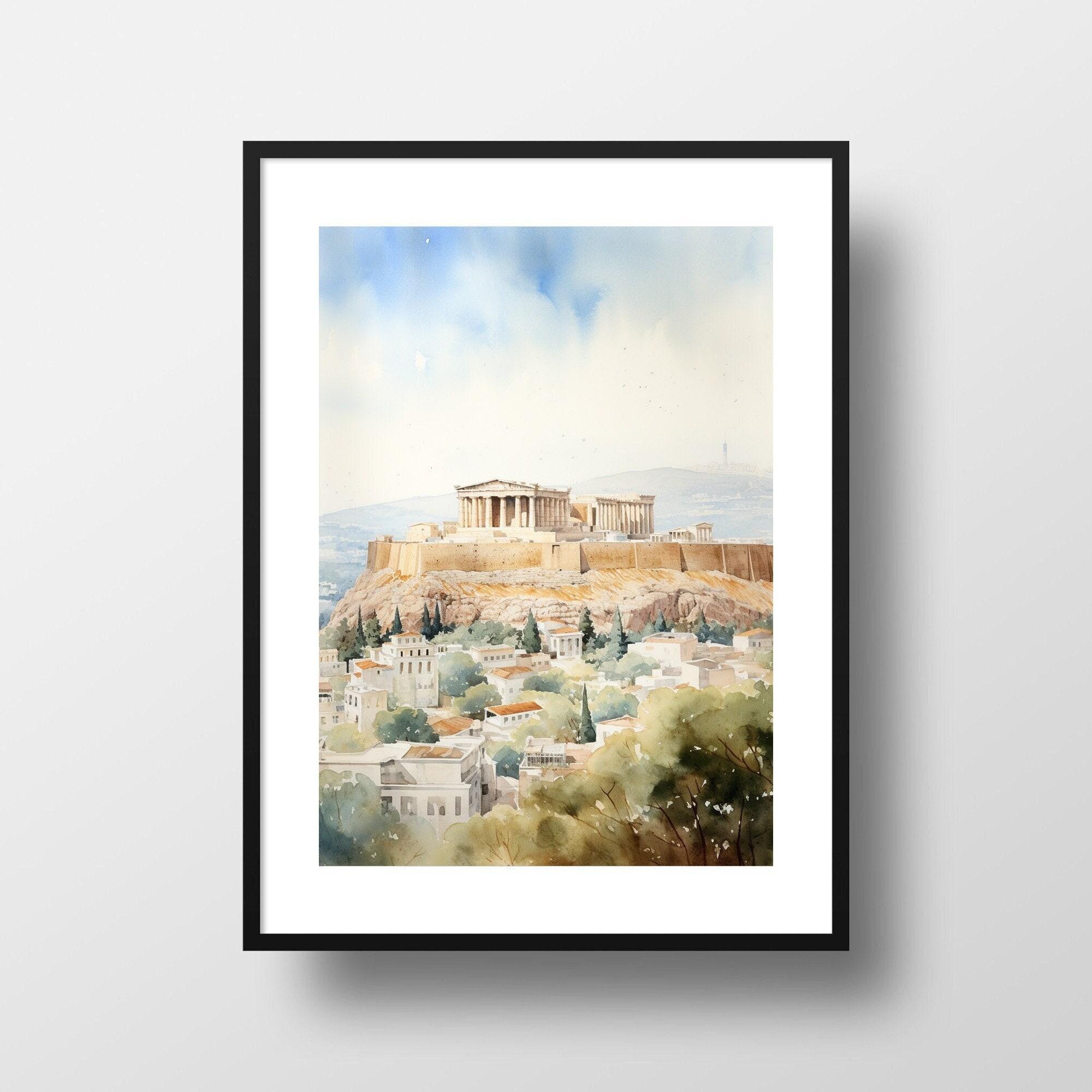 Antique athens map - Etsy Canada